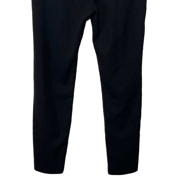 The Kooples Cropped Trouser Pants Women’s Large Black Wool Slim Fit Leather Trim - Picture 7 of 12